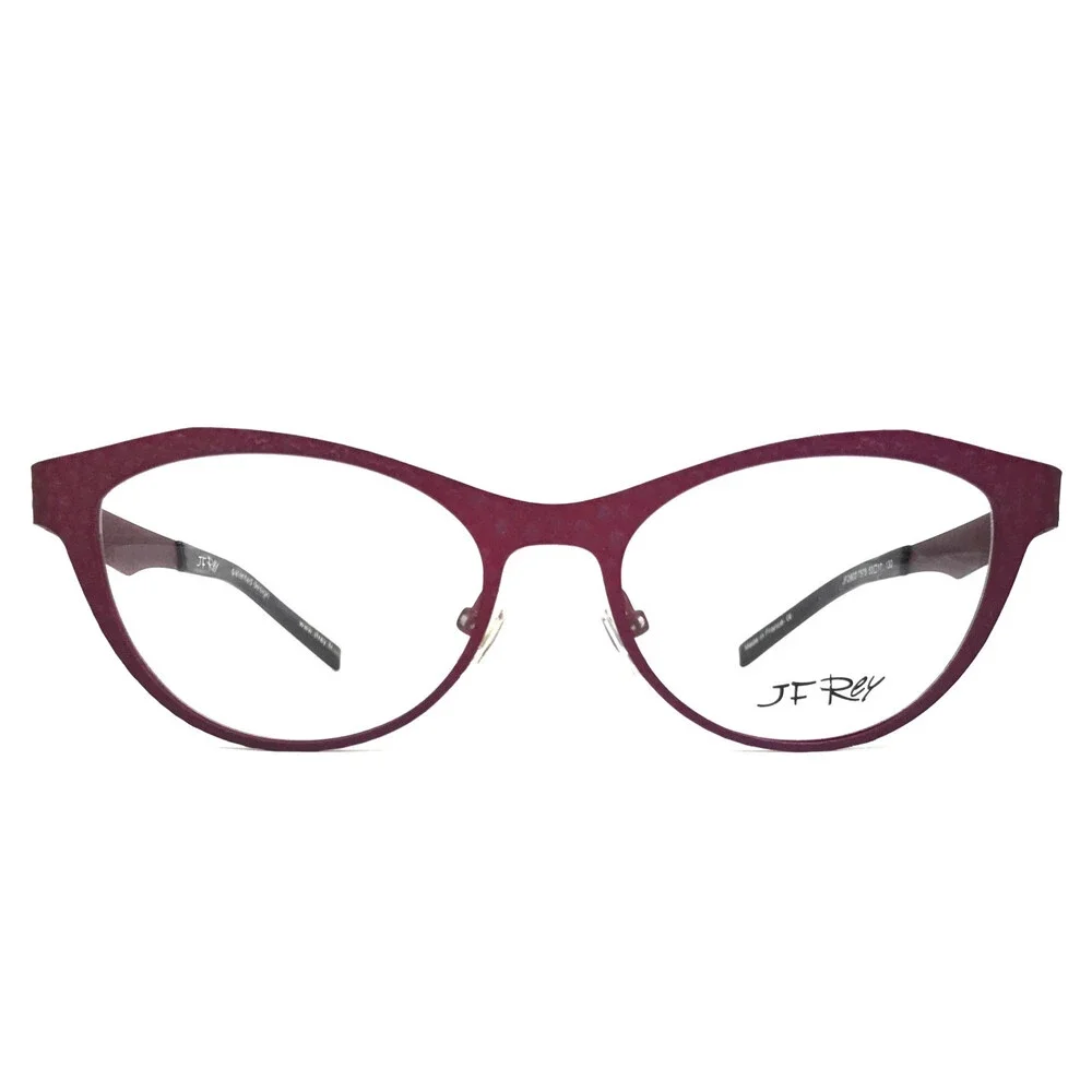 J.F. Rey Eyeglasses Frames JF2603 7575 Purple Reptile Lizard Print 53-17-130